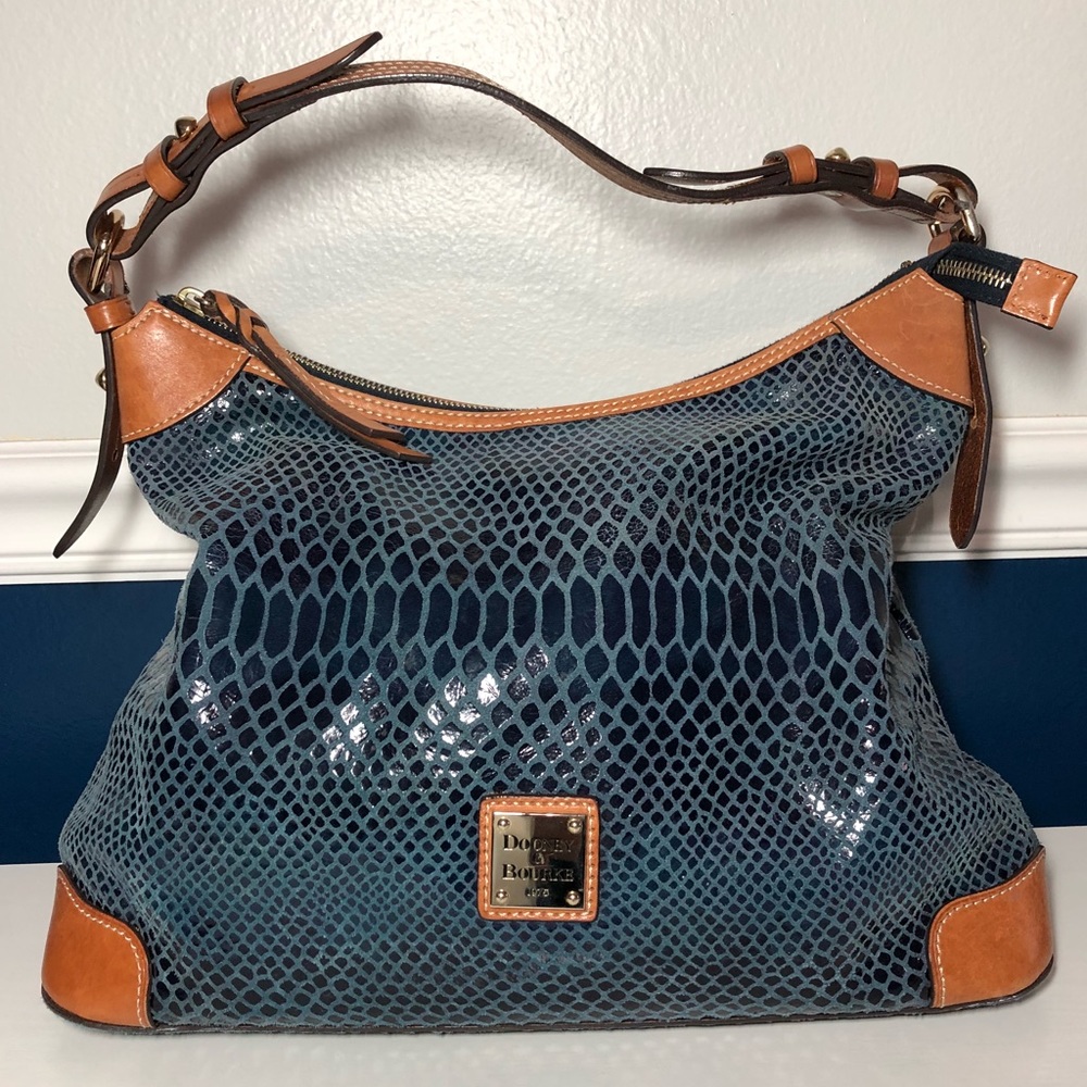 Dooney & Bourke Snake Embossed Leather Hobo Bag